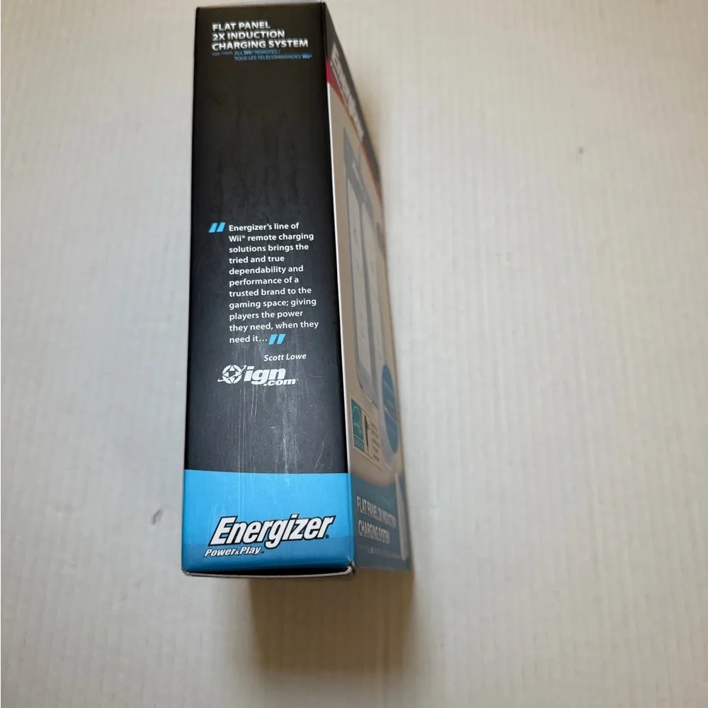 Energizer Flat Panel 2X Induction Charger Nintendo Wii Remotes NEW Open Box